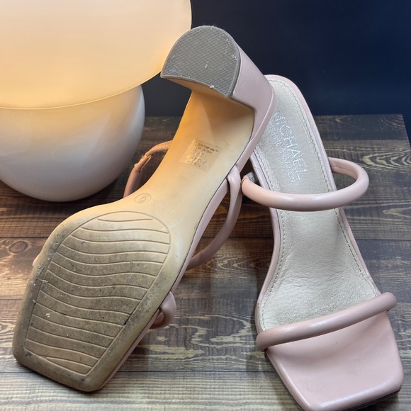 Michael by Michael Shannon – Nude Strappy Square-Toe Heels - Picture 5 of 6